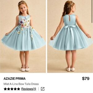 Azazie Prima Mist Floral dress size 6 EUC